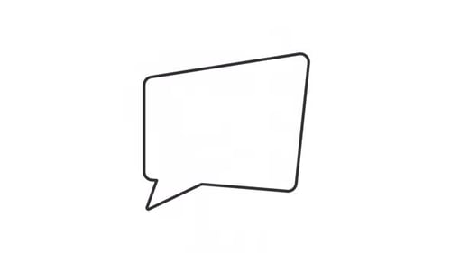 Chat message rectangular line animation