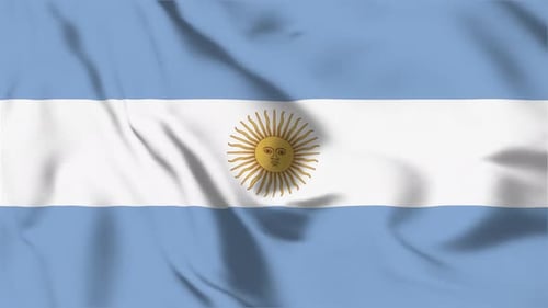 Realistic Waving Argentina National Flag Loop
