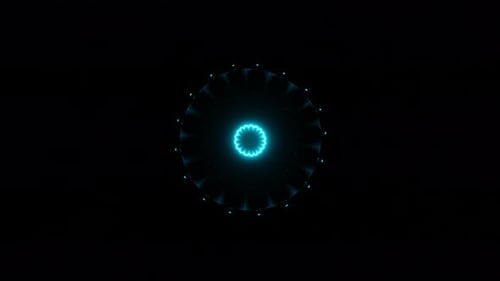 3d pulsating glowing animation.