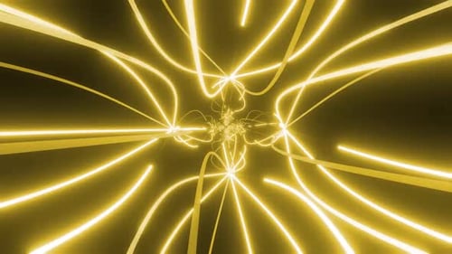 Dynamische goldene Lichtstreifen sorgen für ein atemberaubendes abstraktes Muster