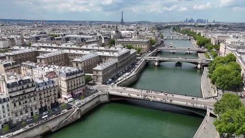 Paris Skyline At Paris In Island Of France France.