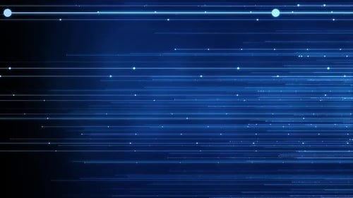 Futuristische Datenübertragung mit Bright Flare und KI-Intelligenz