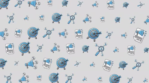 Animated Corporate Business Icon Pattern Background
