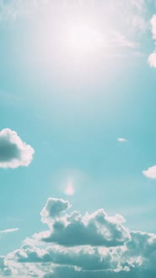 Cloudy Sky With Fluffy Clouds