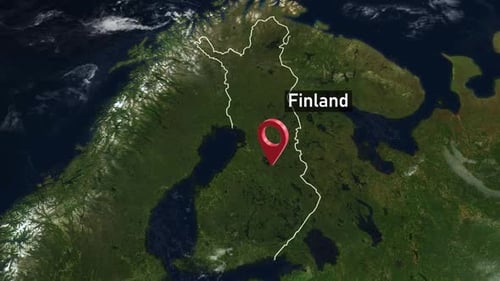 Finland Country Zoom from Space