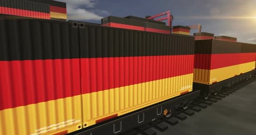 Alemania exporta contenedores en el circuito de vagones de tren de carga