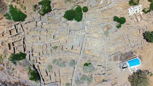 Ancient Minoan Archaeological Site on Mochlos, Crete