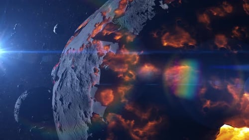 Riesige sterbende Riesenplaneten im Weltraum