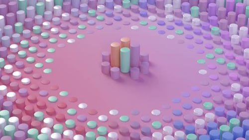 3D Loop Satisfying Cylinders Animation