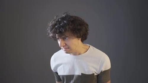 Young Adult Expressing Range of Emotions