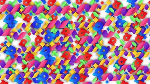 Confetti Party Icons Background Loop Animation