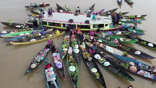Floating Market in Indonesia