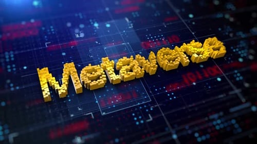 3D Pixel Metaverse Text Reveal on Digital Background