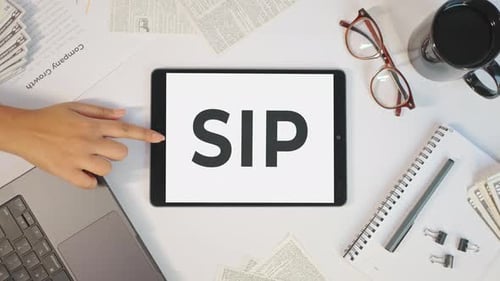 SIP DISPLAYING ON A TABLET SCREEN