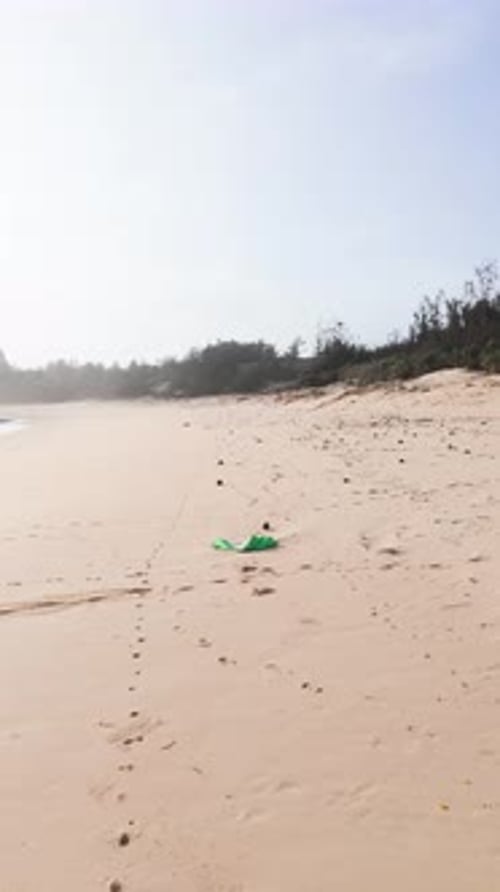 View Dolly of Bãi Tắm Hòn Choi Beach in the Morning.