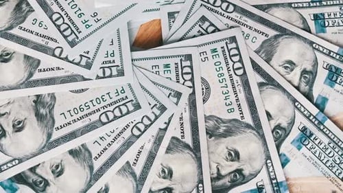 Dollars Rotate CloseUp