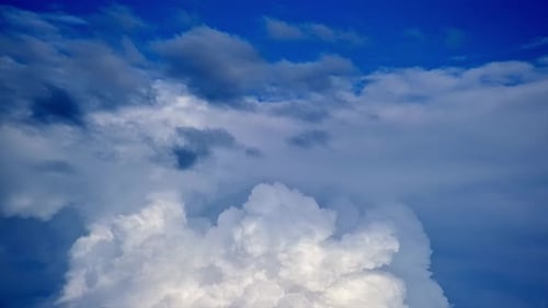 Aerial Time-Lapse of Dramatic Cumulus Clouds Formation