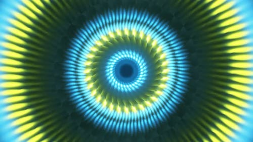 Captivating Abstract 3D Animation of a Music Visualization Tunnel With Dynamic Colors and Patterns