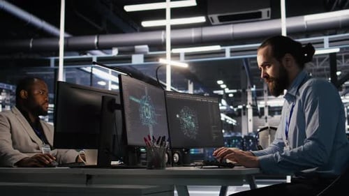 Server Room IT Specialist Frustrated By Difficult Complex Tasks in Office