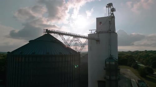 Metal Tanks of Elevator of Grain Drying Complex Steel Storage for Agricultural Harvest