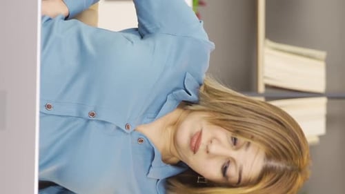 Woman Experiencing Pain in Neck and Shoulders