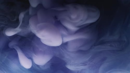 Abstract Motion White Plumes on Blue