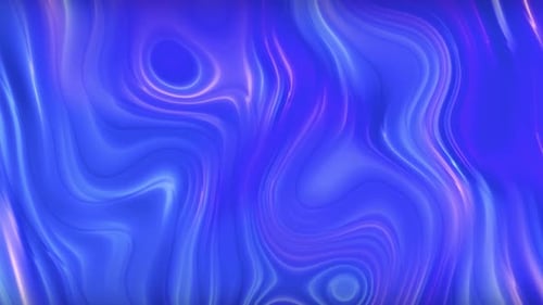 Glowing Blue Liquid Waves Abstract Background Loop