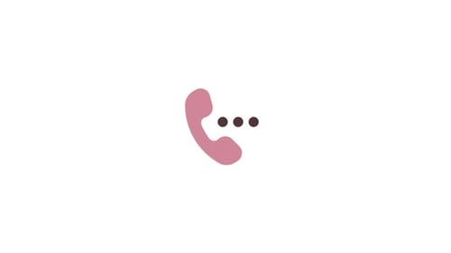 Animated Phone Call Communication Icon with Typing Dots