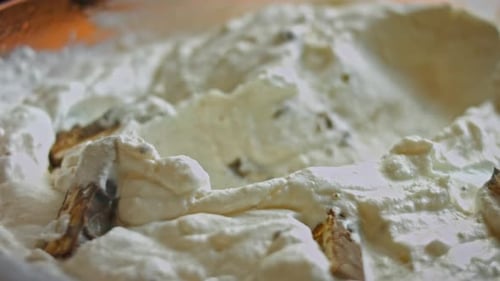 Close Up of Cream with Toppings