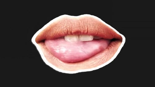 Cuadro por cuadro para labios y lengua