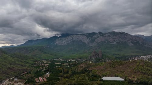 Top View of the Hilly Green Area
