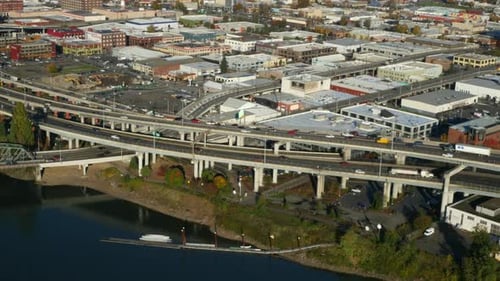 City Of Portland, Oregon, Usa Aerial Video: 4k Ultra Hd