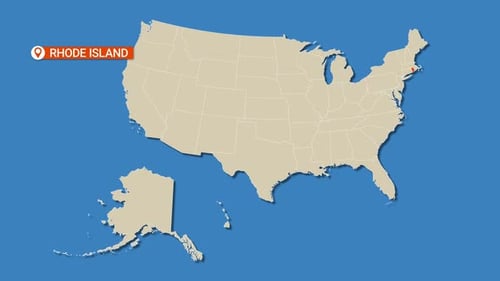 Animated United States Map with State Highlight and Pinpoint
