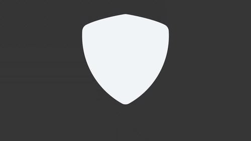 Animation des Schildschutz-Symbols | Seamless Loop, Alphakanal, HD