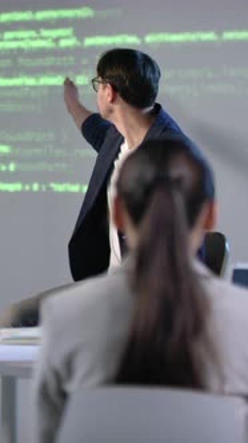 Modern IT Teacher Giving Lecture
