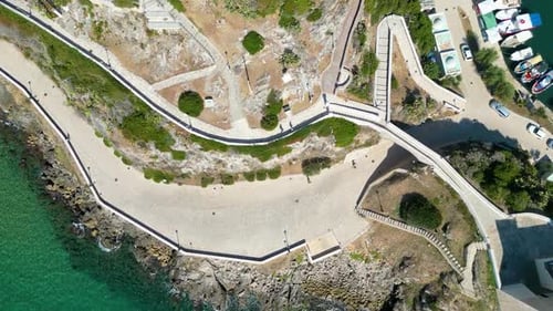 Sperlonga houses and Torre Truglia tower in Italy