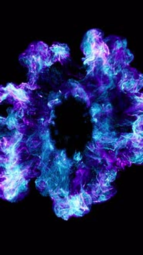 Energetic Fluid Burst Reveal Transition