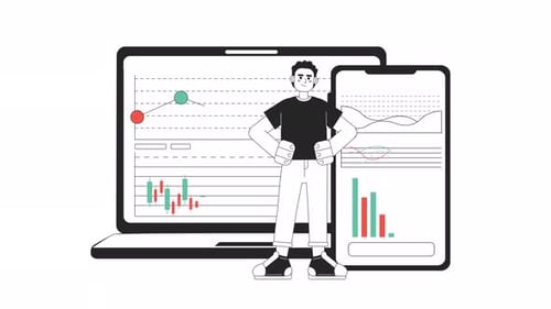 Eplatforms for Investor Bw 2D Animation