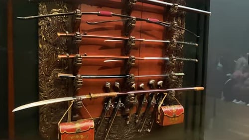 Visitors walking around the museum and magnificent historical antiques