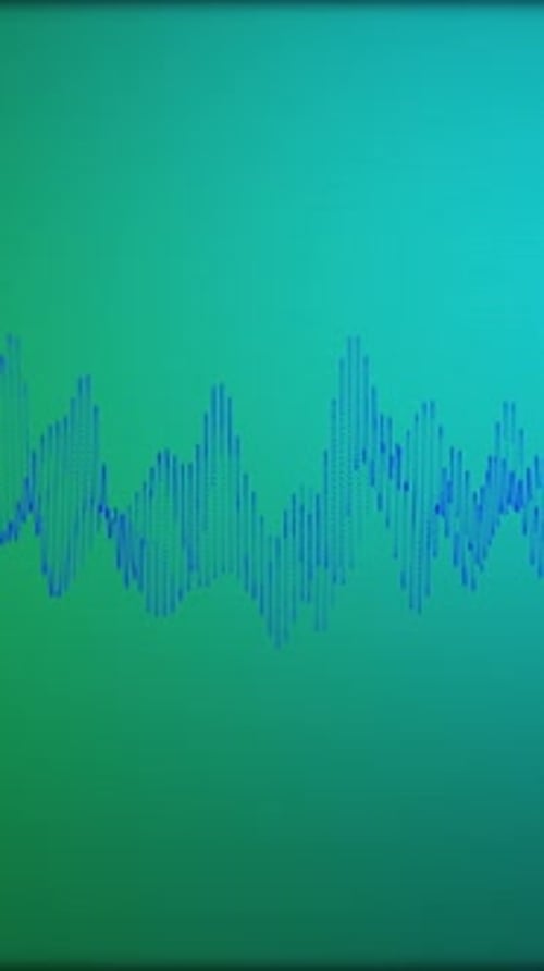 Vertikales Video mit Wellenformverlauf und Hintergrund