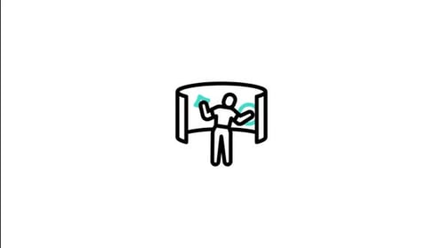 Animiertes Symbol für virtuelle Realität