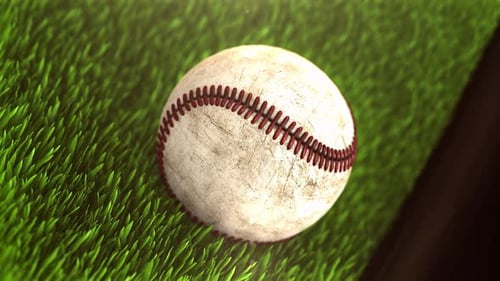 Realistic Baseball and Green Grass Sports Animation