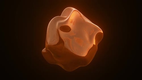 Esfera mágica de energia amarela, redonda, bola de transformação de alta tecnologia de metal líquido com liga