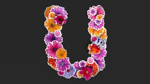 Paper Flowers Letter U