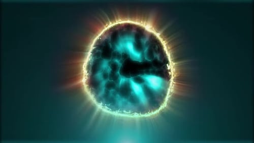 Pulsating Abstract Energy Sphere with Electric Plasma Effect