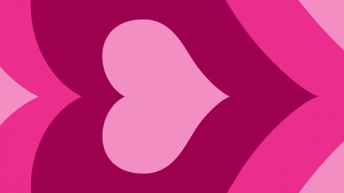 Fluid Pink Hearts Loop Animation Background