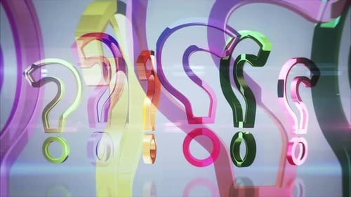 Question mark glass symbol