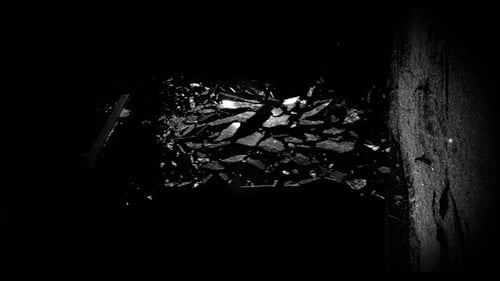 Fragment Collection: Effect of a small rectangle shaped glass breaking and falling down from a side