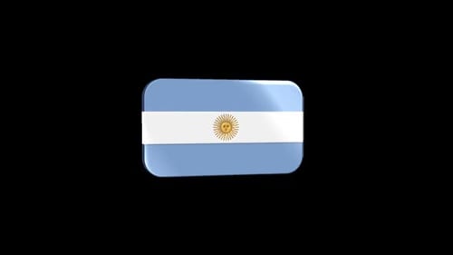 Animated 3D Argentina Flag Loop