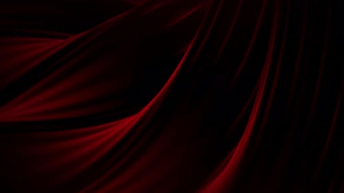 Fluid Red Silk Fabric Waves Abstract Background